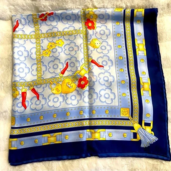 NIB E.Marinella Napoli 100% Silk Scarf Made in Italy - Picture 8 of 11